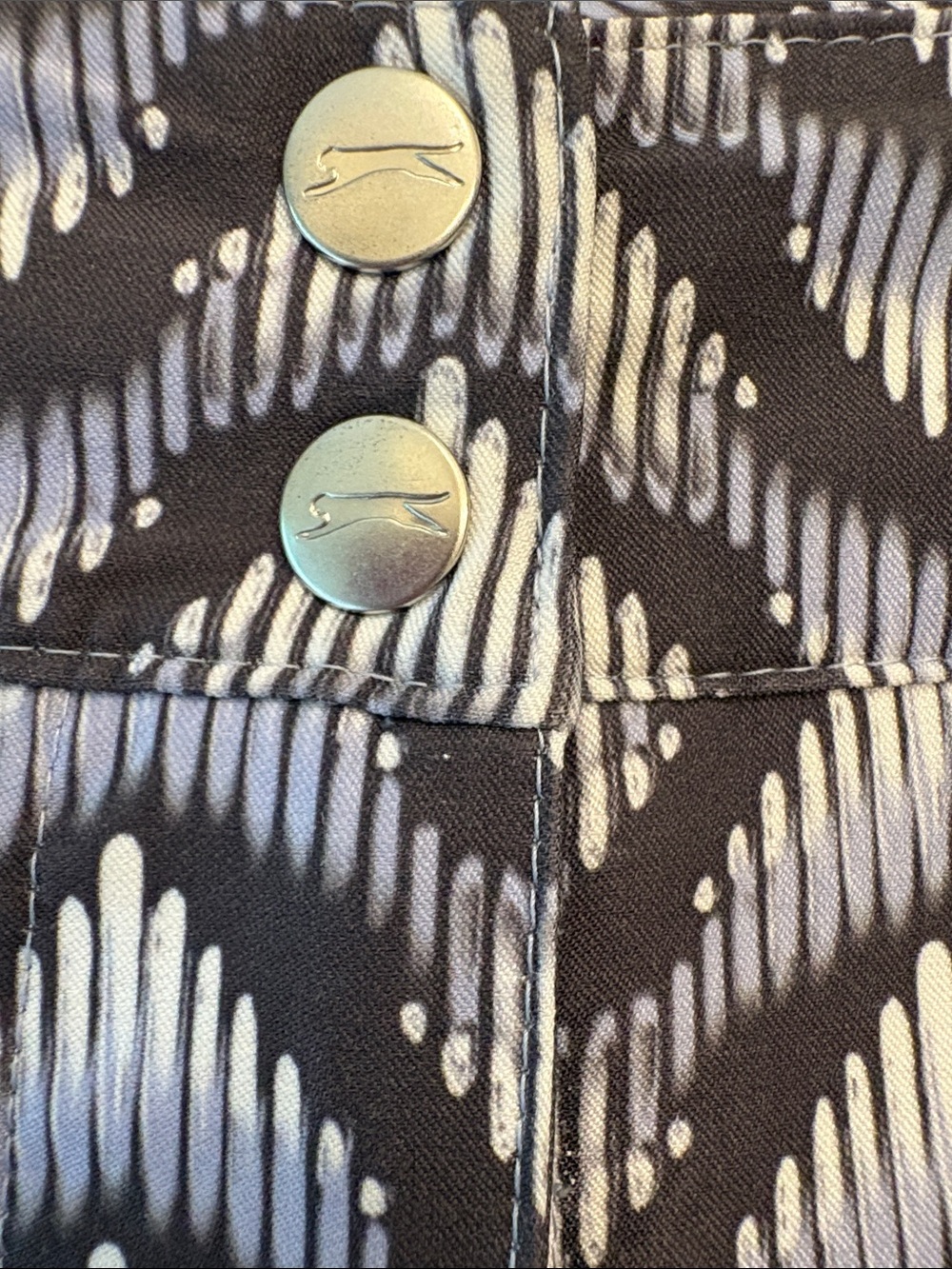 EUC Slazenger Lavender, Gray & Ivory Chevron Golf Skort w/ Pockets plus a top - Picture 2 of 16